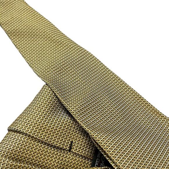 Jos A Bank Signature Collection Mens 100% Silk Gold Mens Neck Tie 59" x 4" - Picture 3 of 16